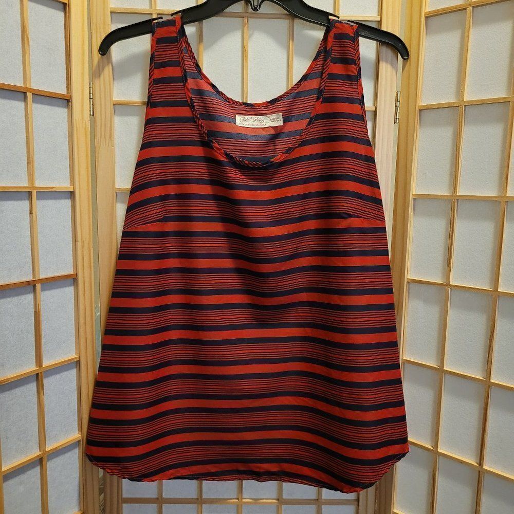 Faded Glory Womens Sleeveless Striped Blouse Sz L